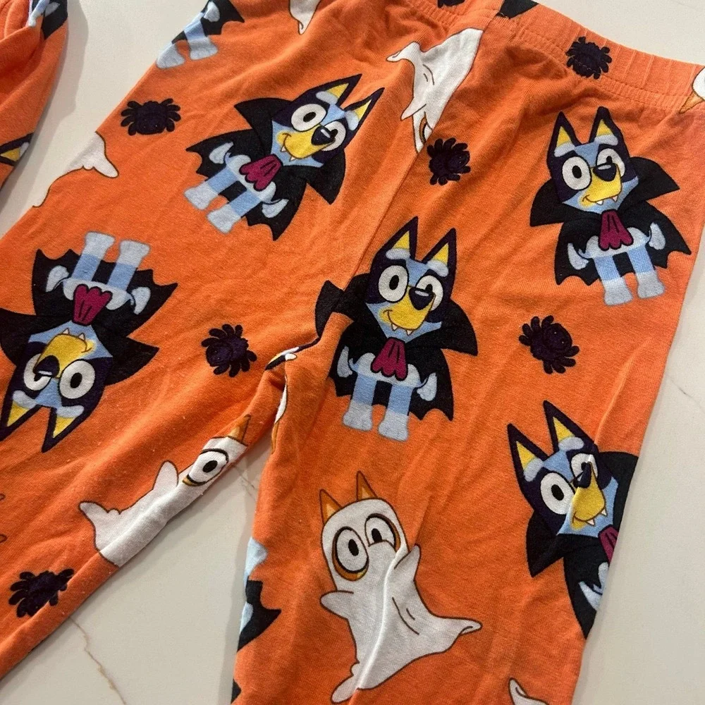 Bluey Halloween Orange Pajama Set - Super Soft! 3T